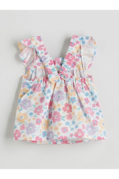 LC Waikiki Lcw Baby Square Collar Floral Baby Girl Blouse and Shorts 2-Piece (S5)