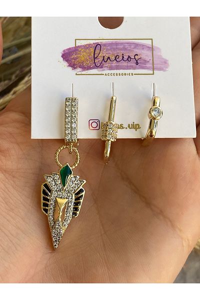 Lucios Vip Horseman Triple Earring Set