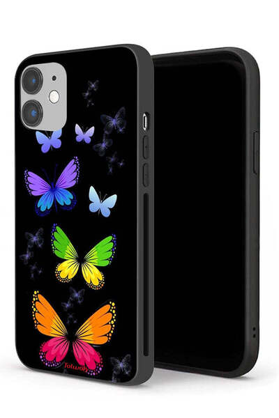 Tolwak غطاء حماية لجهاز Apple iPhone 12 mini بنقشة فراشات ملونة