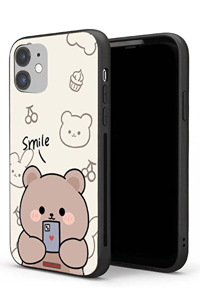 Tolwak جراب حماية لجهاز Apple iPhone 11 برسومات الدب المبتسم