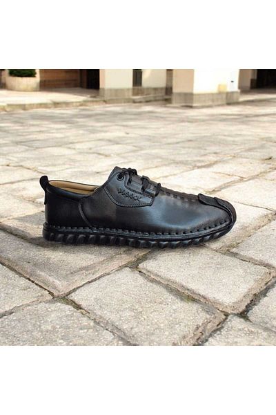 Luis Figo Men's 100% Genuine Leather Flexible Rubber Sole Orthopedic Summer Casual and Comfortable Walking Shoes