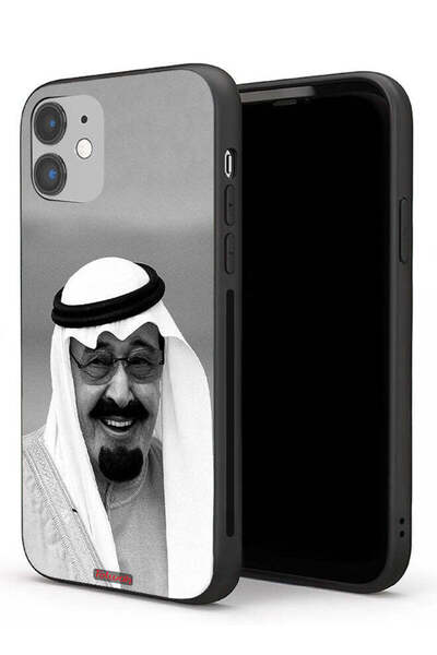 Tolwak غطاء حماية لجهاز آيفون 11 من آبل صورة الملك عبدالله مبتسماً