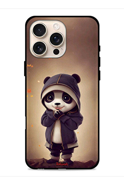 Tolwak غطاء حماية لجهاز Apple iPhone 16 Pro Max بتصميم باندا صغير لطيف