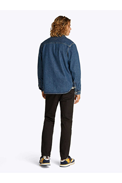 Tommy Hilfiger Erkek Th Regular Gömlek - Denim