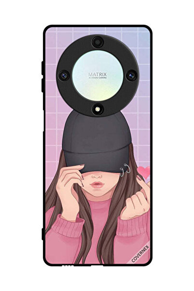 Covernex غطاء حماية لهاتف Honor X9a - فتاة ذات قبعة سناب لوف