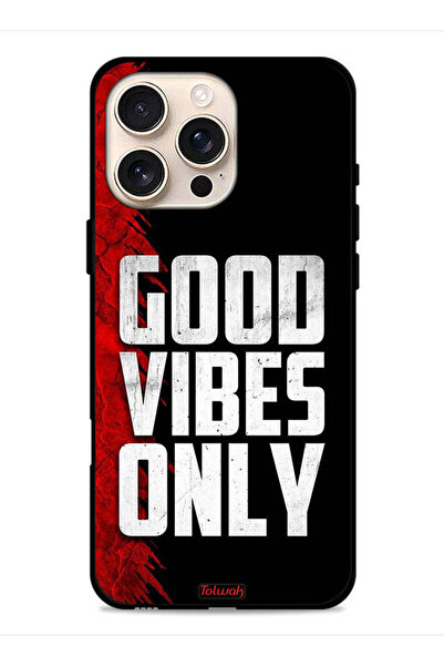 Tolwak غطاء حماية لجهاز Apple iPhone 16 Pro Max - Good Vibes Only