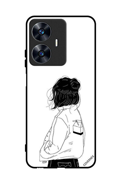Covernex غطاء حماية لجهاز Realme C55 فتاة تفكر بعمق كبير