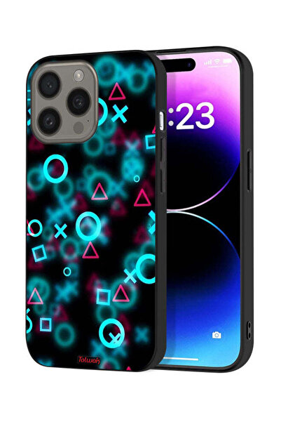 Tolwak غطاء حماية لجهاز Apple iPhone 15 Pro برسومات أيقونات لعبة الحبار صغيرة