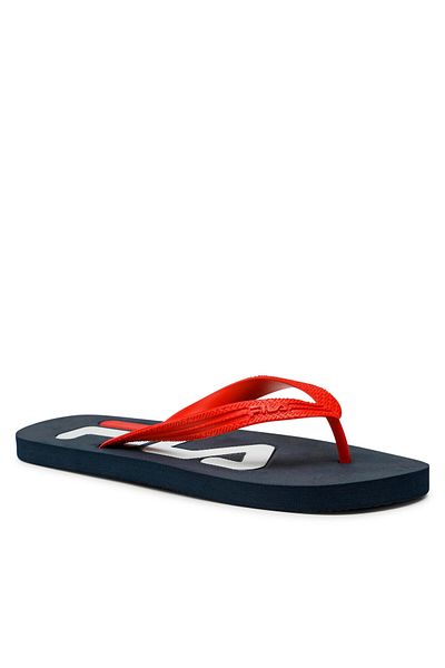 FILA Men's Flip-Flops red FILA-FFM0007 TROY SLIPPER 53040 DRESS BLUES-HIGH RISK RED