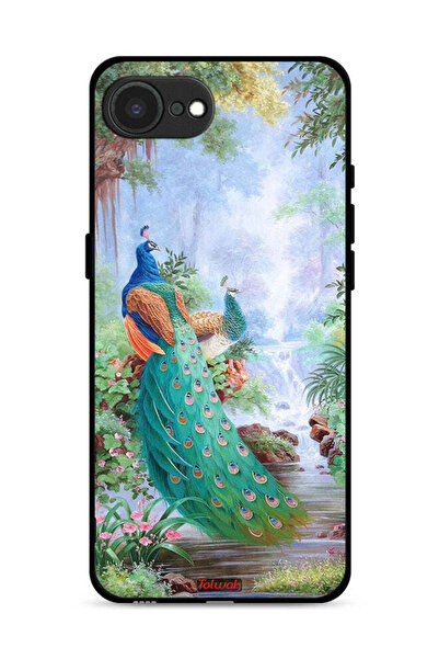 Tolwak غطاء حماية لجهاز Apple iPhone 16e بنقشة الطاووس