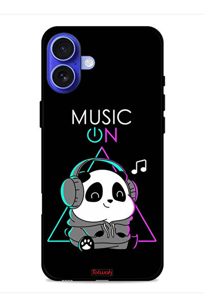 Tolwak غطاء حماية لجهاز آيفون 16 من آبل بطبعة موسيقى الباندا