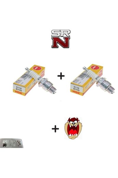 GMS Mobylette Ngk B7HS Buji 2 Adet (Mz Jawa Mobilet Buji) + Tzmanya Sticker SRN