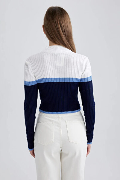 DeFacto Cardigan tricotat cu jumătate de gât de pescar Coool Regular Fit