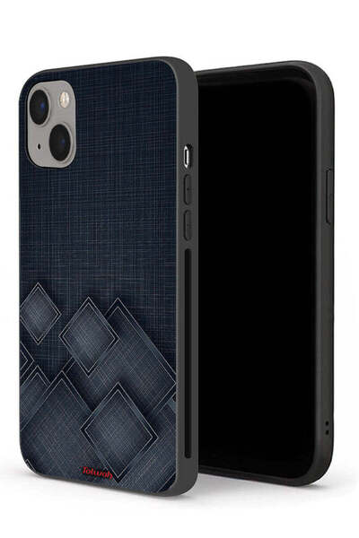 Tolwak جراب حماية لجهاز Apple iPhone 13 mini بنمط مربعات على القماش
