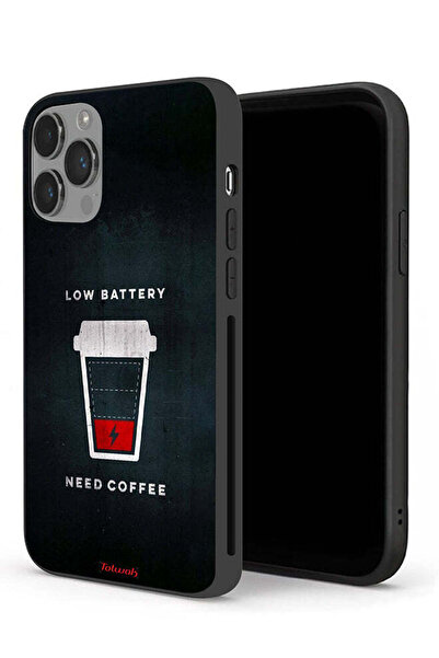 Tolwak جراب حماية لجهاز Apple iPhone 14 Pro - بطارية منخفضة - يحتاج إلى قهوة