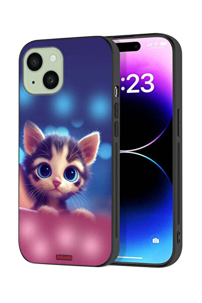 Tolwak غطاء حماية لجهاز Apple iPhone 15 Plus بتصميم قطة صغيرة