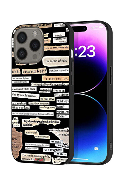 Tolwak غطاء حماية لجهاز Apple iPhone 15 Pro Max بملصقات اقتباسات