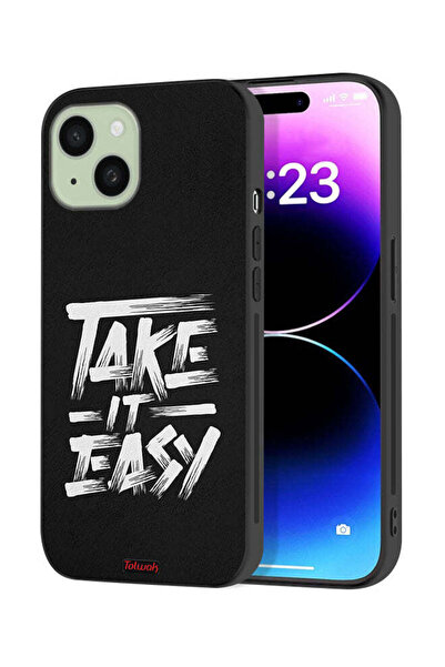 Tolwak Apple iPhone 15 Plus Protective Case Cover Take It Easy