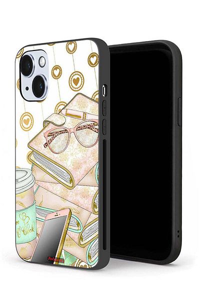 Tolwak Apple iPhone 14 Plus Protective Case Glasses On Books