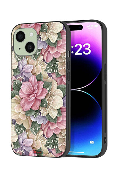Tolwak Apple iPhone 15 Plus Protective Case Cover Hd Floral