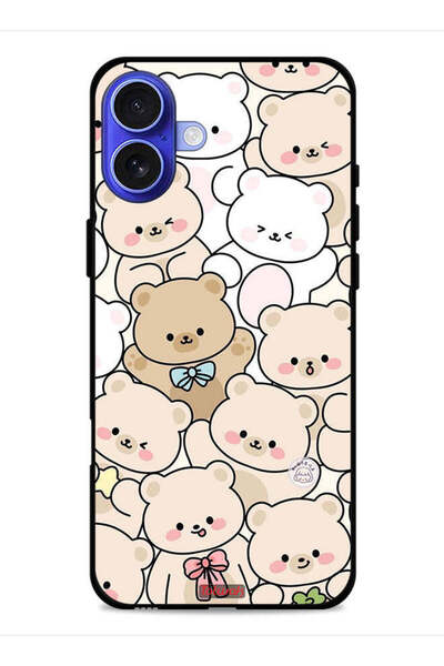 Tolwak غطاء حماية لجهاز Apple iPhone 16 Plus بنمط الدببة