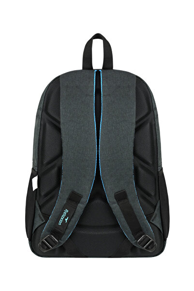 Bliss Anthracite Linen Fabric Backpack Unisex Daily and School Bag with Laptop Compartment