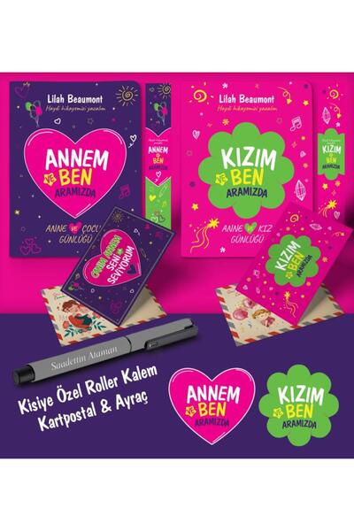 nesnel yayınlar Anne - Kız Aramızda Ayraç Kartpostal Kişiye Özel Kalem - Gri