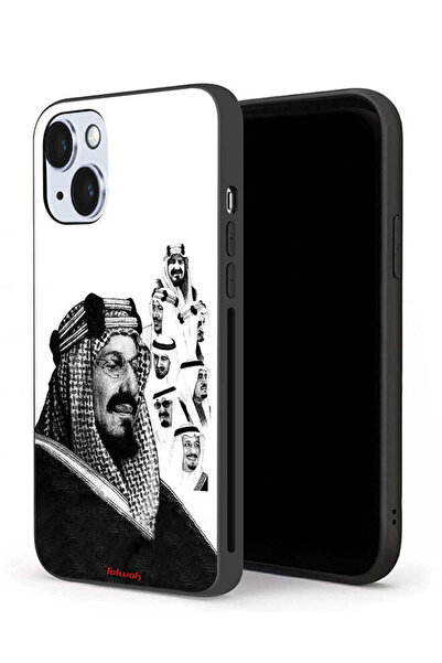 Tolwak غطاء حماية لجهاز آيفون 14 بلس من آبل، ملصق فني أبيض وأسود لملوك المملك...