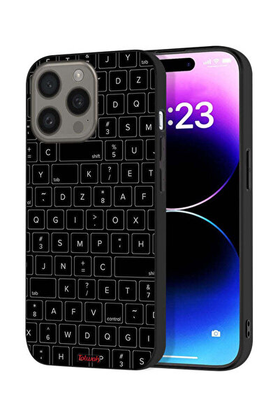 Tolwak غطاء حماية لجهاز Apple iPhone 15 Pro Max بنمط مفاتيح لوحة المفاتيح الع...