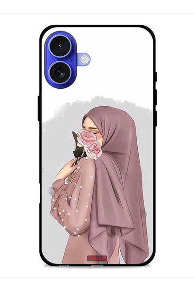 Tolwak غطاء حماية لجهاز آيفون 16 من آبل، يحمل صورة فتاة تحمل ورودًا فنية
