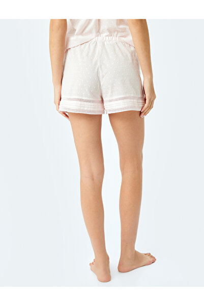 Koton Cotton Comfortable Fit Fisto Detailed Textured Shorts Pajama Bottoms