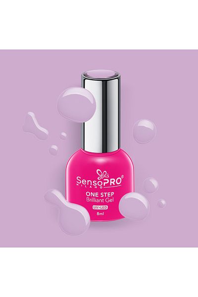 SensoPRO Milano Oja semipermanentă cu gel strălucitor într-un singur pas 8ml, Orchid Dream #65