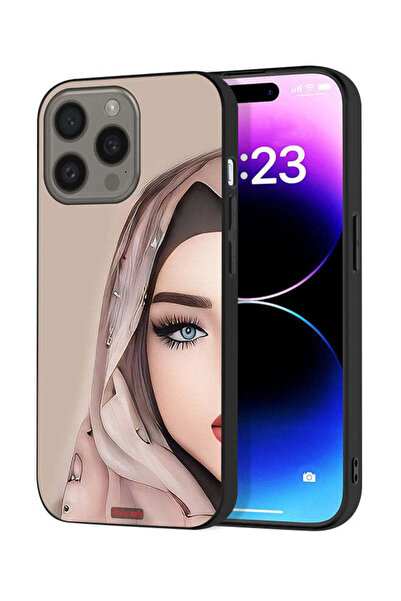Tolwak غطاء حماية لجهاز Apple iPhone 15 Pro Max بتصميم فتاة نصف وجه