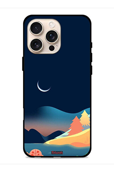 Tolwak غطاء حماية لجهاز Apple iPhone 16 Pro Max بتصميم رسم تجريدي للقمر