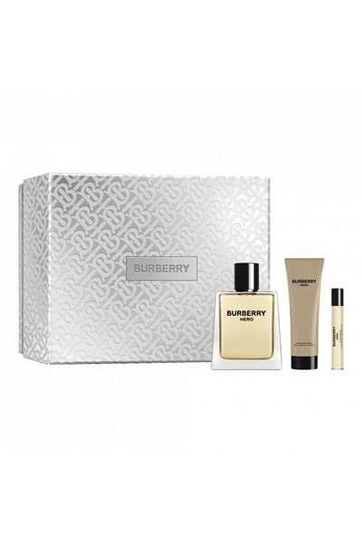BURBERRY Hero Gift Set Men Eau De Toilette, 100 ml Shower Gel, 75 ml Mini Eau De Toilette, 10 ml