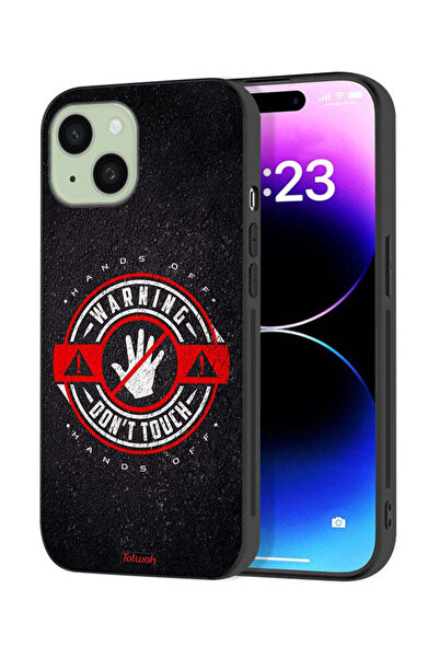 Tolwak Apple iPhone 15 Plus Protective Case Cover Warning Do Not Touch