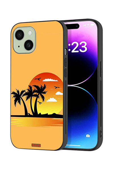 Tolwak Apple iPhone 15 Plus Protective Case Cover Drawing Abstract Design