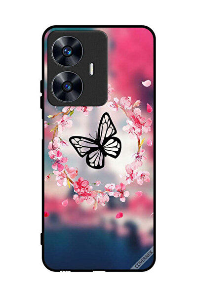 Covernex Protective Case Cover For Realme C55 Butterfly In Flower Ring