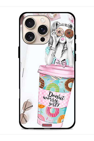 Tolwak غطاء حماية لجهاز Apple iPhone 16 Pro Max بتصميم Donut Worry Girl