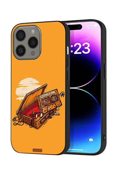Tolwak غطاء حماية لجهاز Apple iPhone 15 Pro بتصميم شريط كاسيت وشريط لاصق