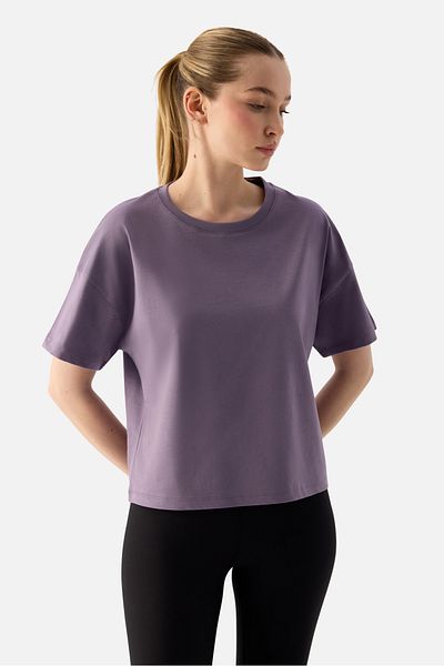 Superstacy Noya Short Oversize Dark Lilac T-Shirt