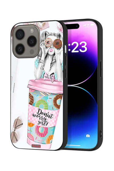 Tolwak غطاء حماية لجهاز Apple iPhone 15 Pro بتصميم فتاة دونات القلق