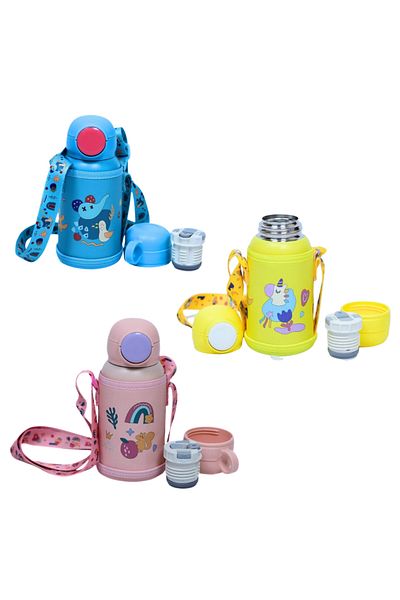 STEM Luck Water Bottle With Strap And Holder - 500 ml - Style May Vary - 1 Pc