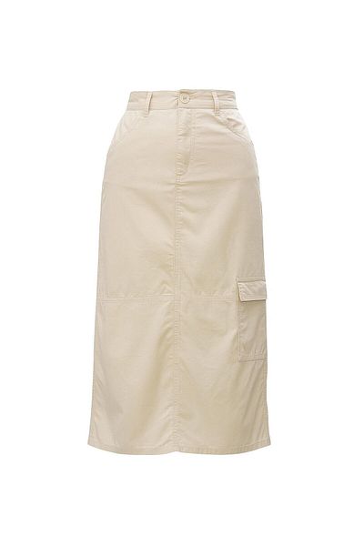 Sezgi Tekin Cargo Pocket Detail Cream Skirt