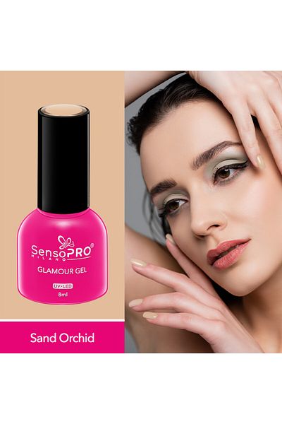 SensoPRO Milano Ojă semipermanentă Glamour Gel 8ml, Sand Orchid #22