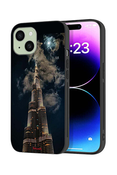 Tolwak Apple iPhone 15 Plus Protective Case Cover Burj Khalifa In Night