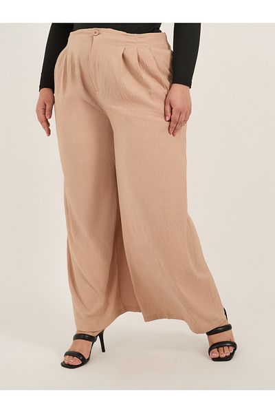 Styli Plus Size Pleated Wide Leg Pants