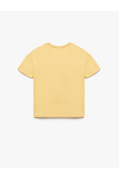 Koton Palm Printed Crew Neck Short Sleeve Cotton T-Shirt