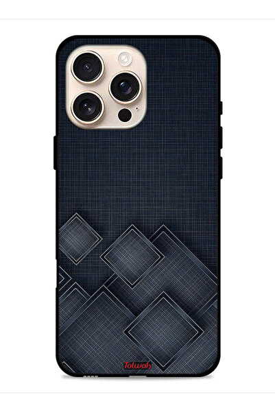 Tolwak غطاء حماية لجهاز Apple iPhone 16 Pro بنمط مربعات على القماش