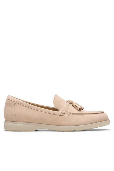 CLARKS Women's Moccasins beige CLARKS-26181453 634 SAND SUEDE